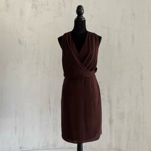 Raoul Silk burgundy brown Midi Dress. Size 2